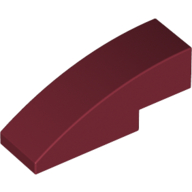 Lego Brick Curved 3 x 1 No Studs / Dark Red