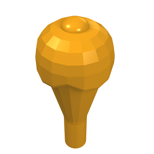 Lego Food Ice Cream Cone with Ice Cream / Medium Orange