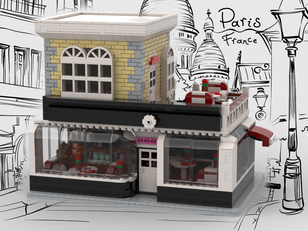 Lego Franch Caffee and Cake Shop