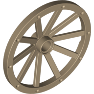 Lego Wheel Wagon Huge (43mm D.) / Dark Tan