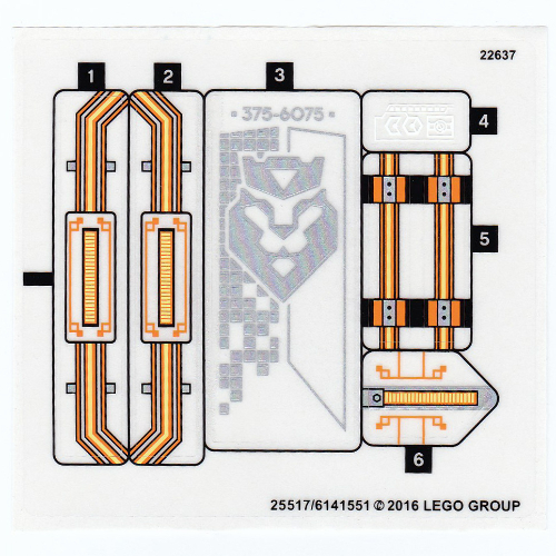Lego Sticker Sheet for Set 70324-1 / [No Color/Any Color]