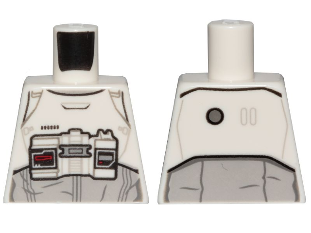 Lego Torso SW First Order Walker Driver Armor Pattern / White