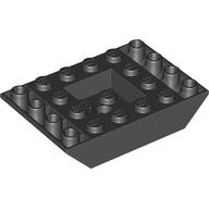 Lego Brick Sloped Inverted 45° 6 x 4 Double with Recessed Center / Black