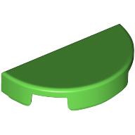 Lego Tile Round 1 x 2 Half Circle / Bright Green