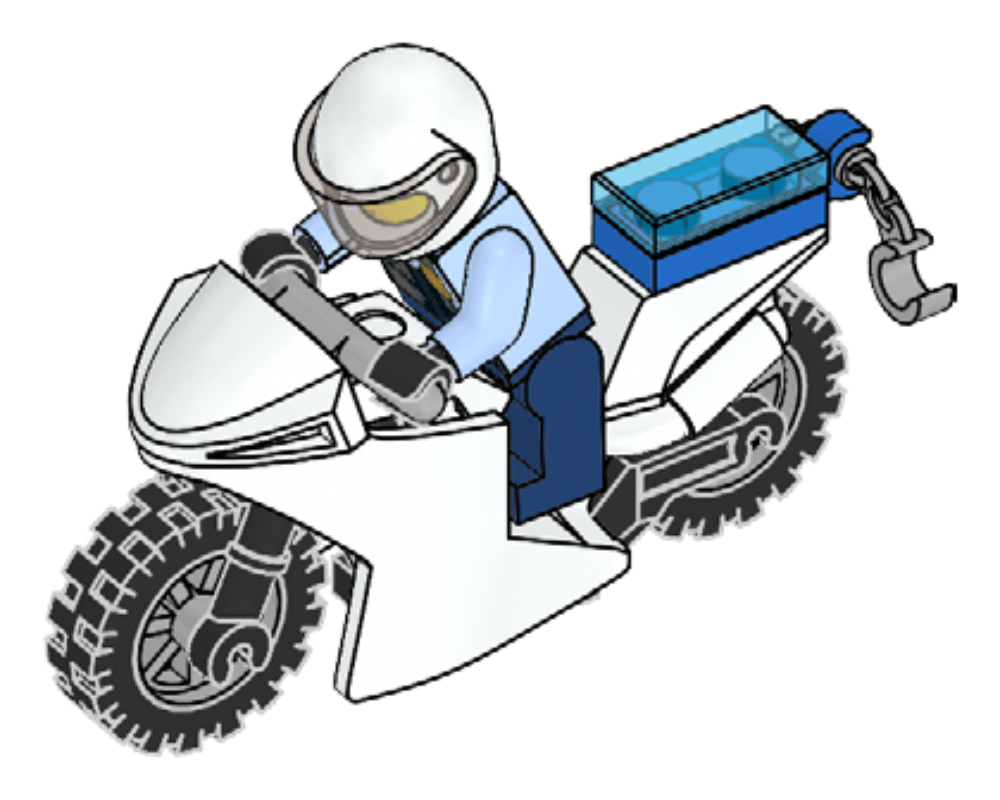 Lego Policeman & Motorbike