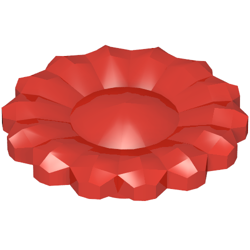 Lego Belville / Scala, Plant Flower with 14 Petals Type 1 / Red