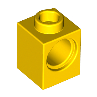 Lego Technic Brick 1 x 1 with Pin Hole / Yellow