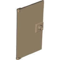 Lego Door 1 x 4 x 6 Smooth with Chamfered Handle Plinth / Dark Tan