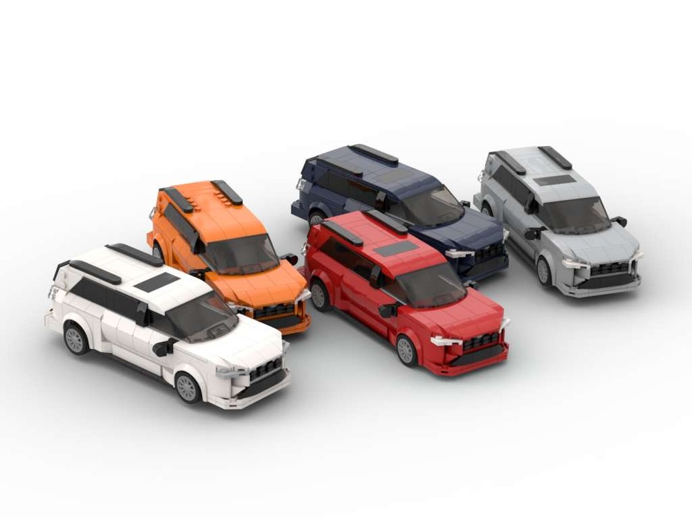 Lego Toy Sienna - Set of Five Colors - 8 Stud Speed Champions