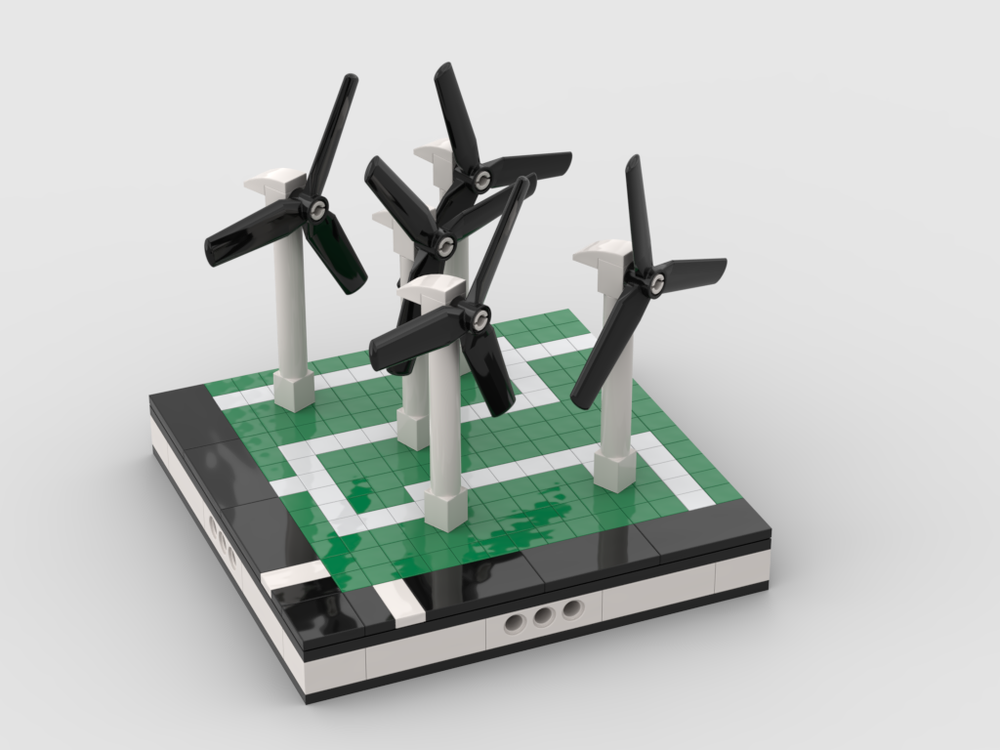 Lego Wind turbine farm for a Mini Modular City