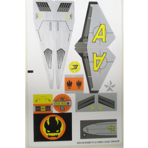 Lego Sticker Sheet for Set 8630-1