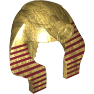Lego Headdress Mummy with Dark Red Stripes Thin Print