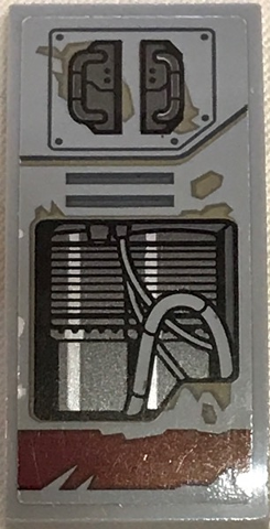 Lego Slope, Curved 4 x 2 with SW Hoses and Vent Pattern 2 (Sticker) - Set 75202