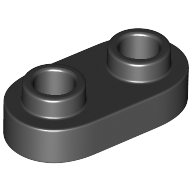 Lego Plate Special 1 x 2 Rounded with 2 Open Studs / Black