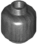 Lego Minifigure, Head (Plain) / Pearl Dark Gray