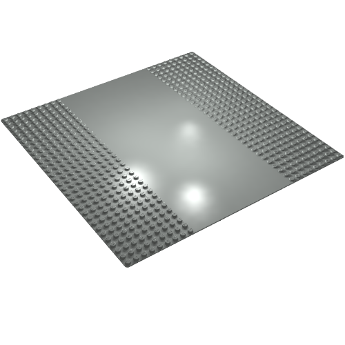 Lego Baseplate 32 x 32 with 9-Stud Straight [Plain] / Light Gray