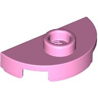 Lego Plate Round 1 x 2 Half Circle with Stud (Jumper) / Bright Pink