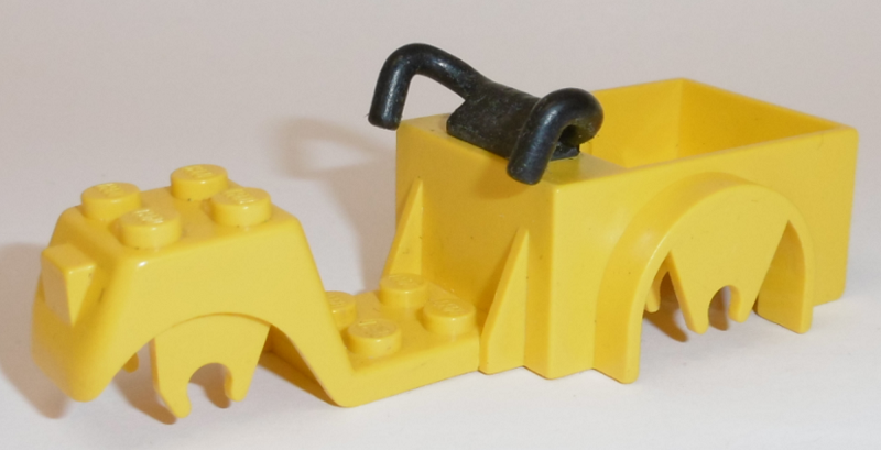 Lego Fabuland Tricycle (2 Front Wheels) Chassis with Black Handlebars / Yellow