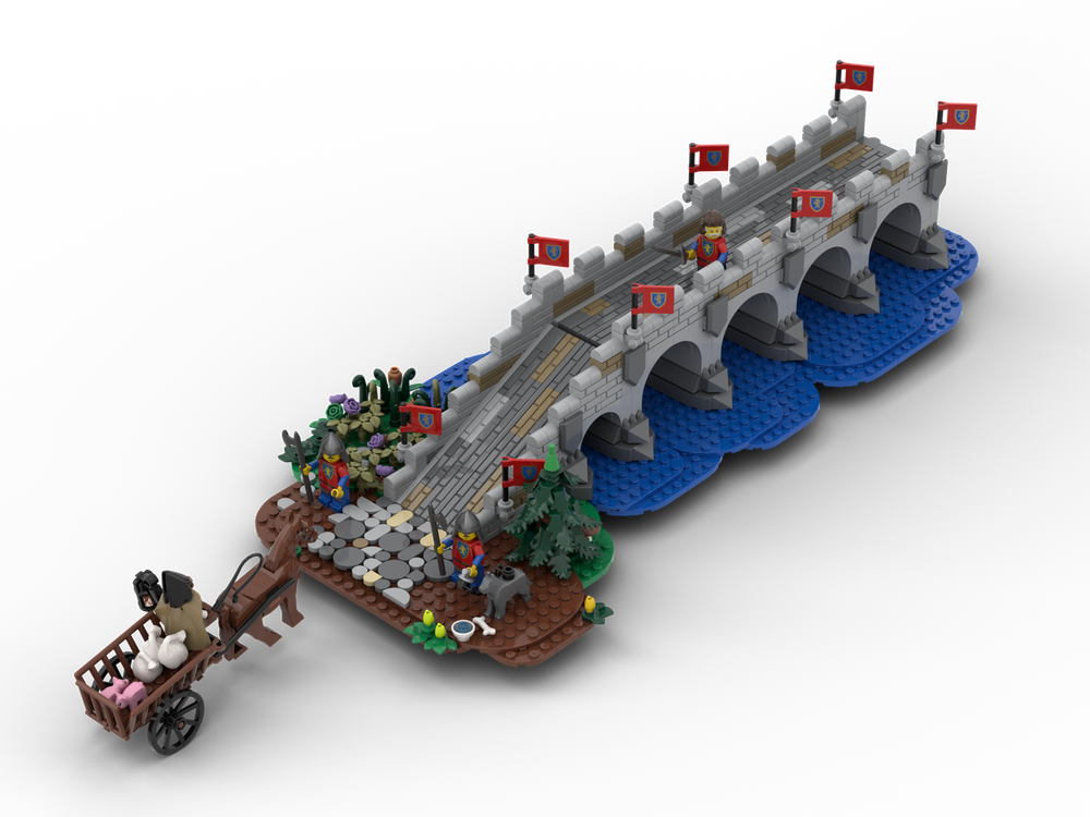 Lego Medieval bridge to the castle
