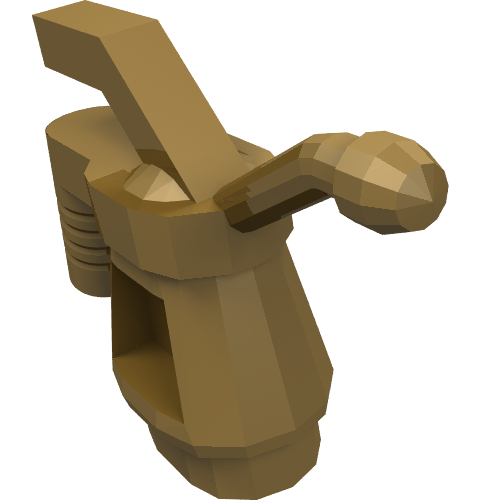 Lego Tool Oil Can [Ribbed Handle] / Pearl Gold