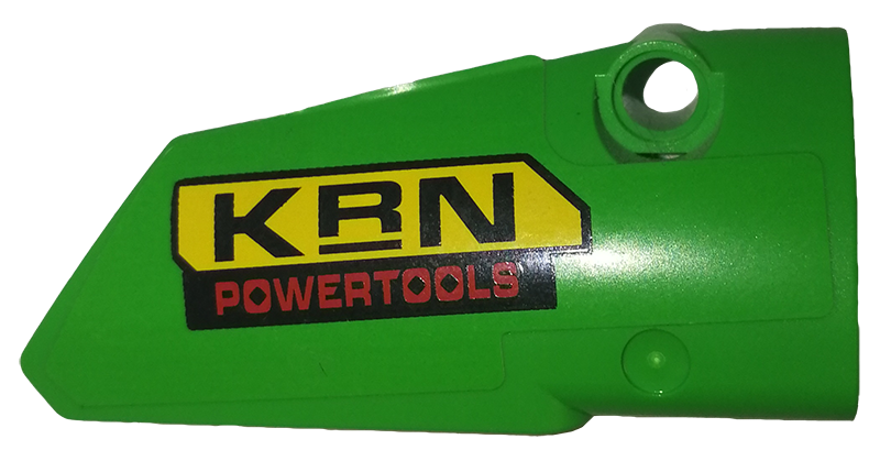 Lego Technic, Panel Fairing # 4 Small Smooth Long, Side B with 'KRN POWERTOOLS' Pattern (Sticker) - Set 42039 / Bright Green