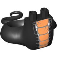 Lego Lower Body with Tail with Orange Scales Print / Black