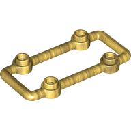 Lego Lattice 3 x 6 Module with Studs / Pearl Gold