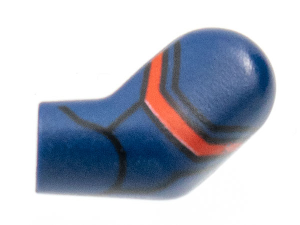 Lego Arm, Left with Red Shoulder Stripe Pattern