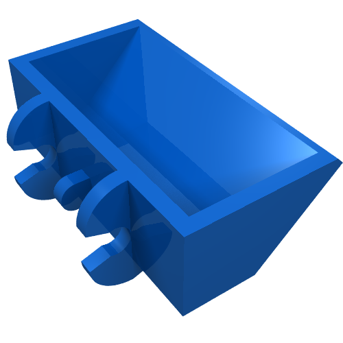 Lego Construction Vehicle Bucket Smooth 2 x 4 x 1 / Blue