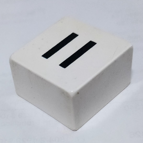 Lego Duplo Tile 2 x 2 x 1 with Equal Sign '=' Print