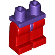 Lego Hips and Red Legs / Dark Purple