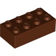Lego Brick 2 x 4 / Reddish Brown