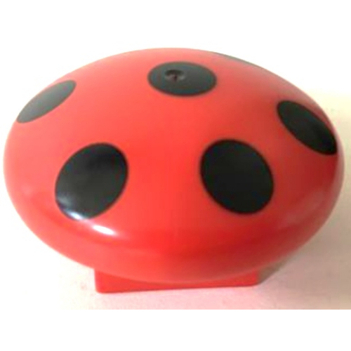 Lego Duplo Mushroom 2 x 2 Base with Black Spots Print