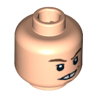 Lego Minifig Head Neville Longbottom, Closed Mouth / Gritting Teeth Print