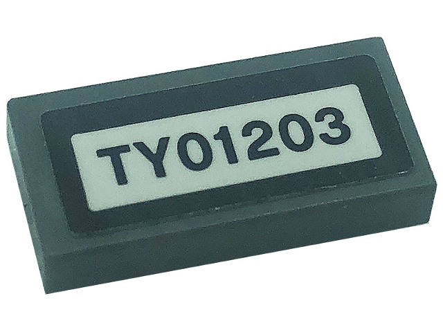 Lego Tile 1 x 2 with 'TY01203' Pattern (Sticker) - Set 60276