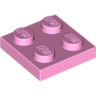 Lego Plate 2 x 2 / Bright Pink