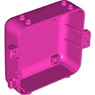 Lego Pod, Square 3 x 8 x 6 2/3 [Female] / Dark Pink