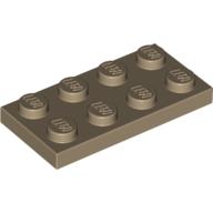 Lego Plate 2 x 4 / Dark Tan