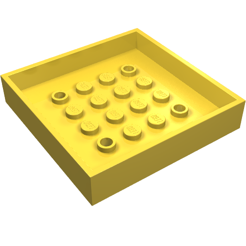Lego Box 6 x 6 Bottom / Yellow