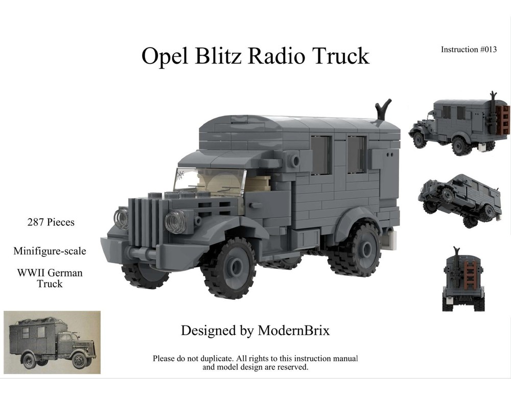 Lego WWII German Opel Blitz Radio Truck