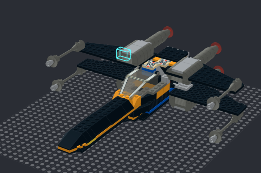 Lego modified z 95 headhunter with astromech and s foils (tyler lucian's model)