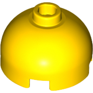 Lego Brick Round 2 x 2 Dome Top, Hollow Stud / Yellow