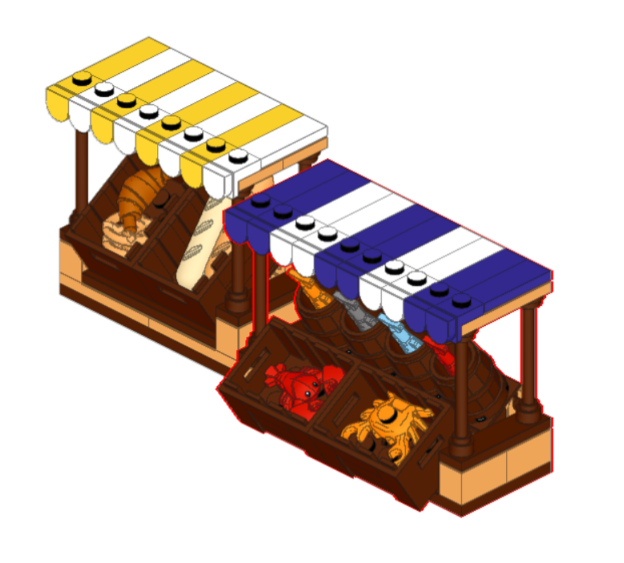 Lego Medieval Market Stalls 2