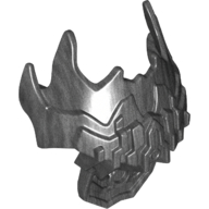 Lego Large Figure Shoulder Cover, Armour, Ridged / Pearl Titanium