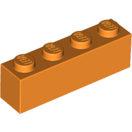 Lego Brick 1 x 4 / Orange