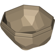 Lego Rock Boulder, Bottom / Dark Tan