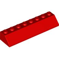 Lego Brick Sloped 45° 2 x 8 / Red
