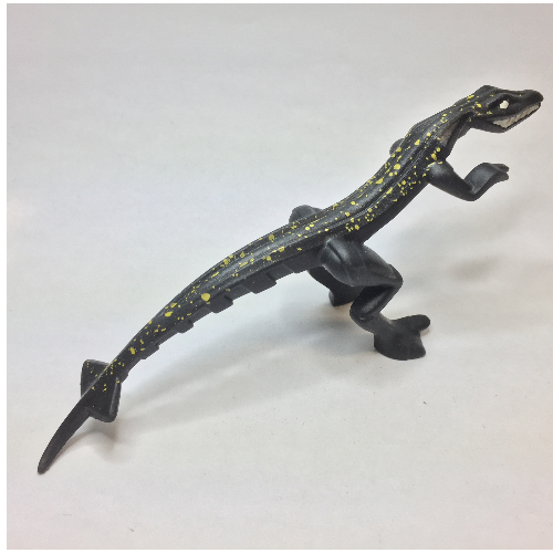Lego Animal, Dinosaur, Mutant Lizard with Yellow Specks on Back / Black