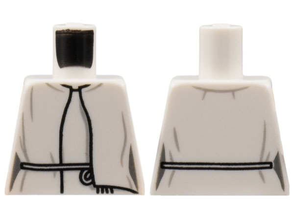 Lego Torso Female Robe, Tied Belt Pattern / White
