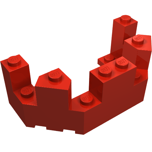 Lego Castle Turret Top 4 x 8 x 2 1/3 / Red